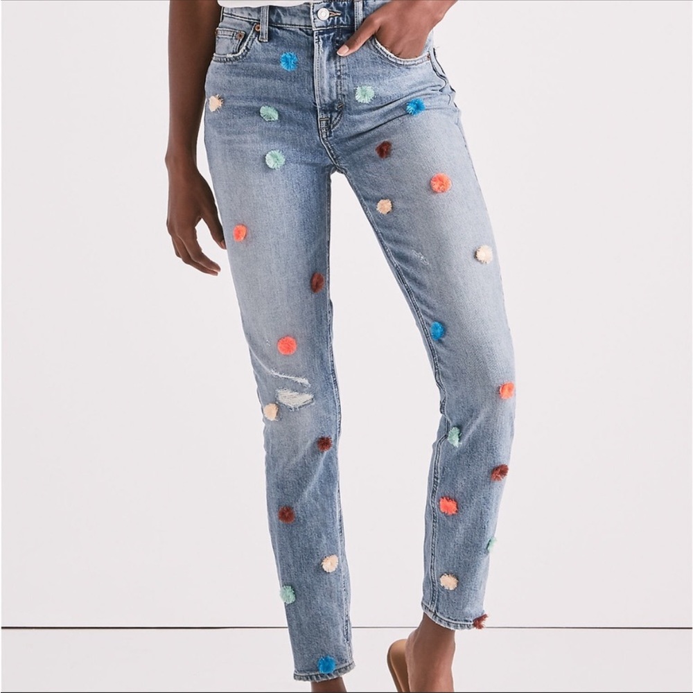 Lucky Brand Bridgette Pom-Pom Skinny Jeans Women Women's Clothing - Jeans - 29